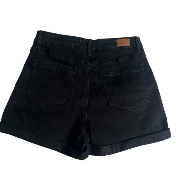 JUDY BLUE Denim Jean Shorts High Waist Button Fly Black US 29 - Picture 2 of 7